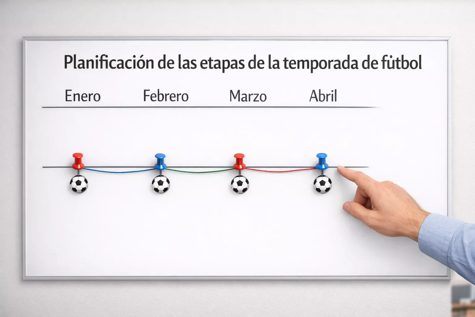 Calendario deportivo con fechas marcadas de competición