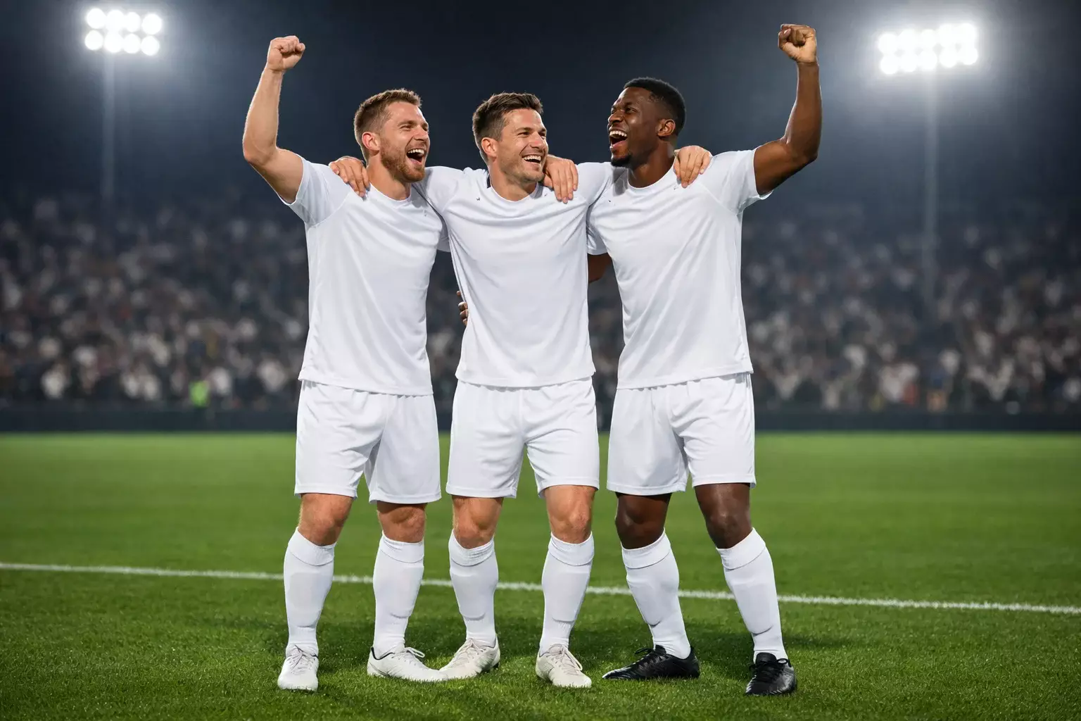 Jugadores españoles celebrando gol en competición europea